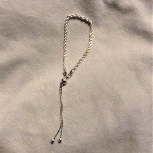 Ultra Fine Silver Polished Adjustable Bracelet 4.8g Rope